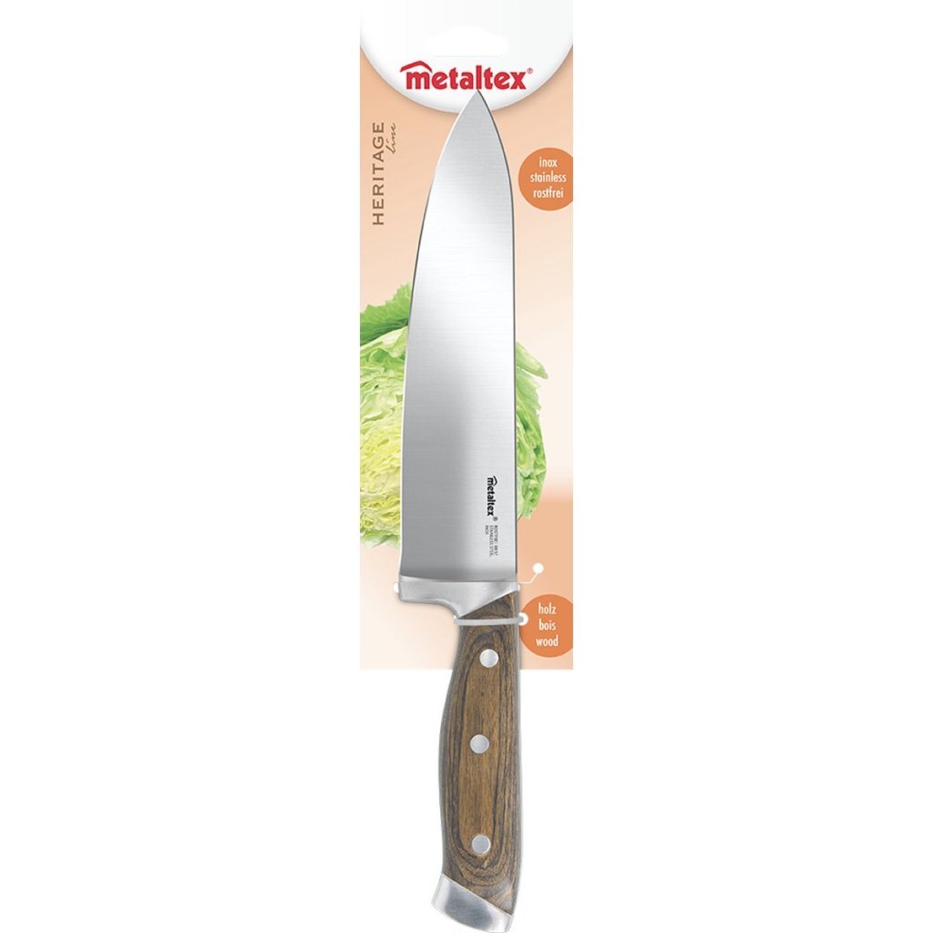 Metaltex\u0020Heritage\u0020Chefmes\u0020met\u0020Houten\u0020Greep\u002034\u0020cm