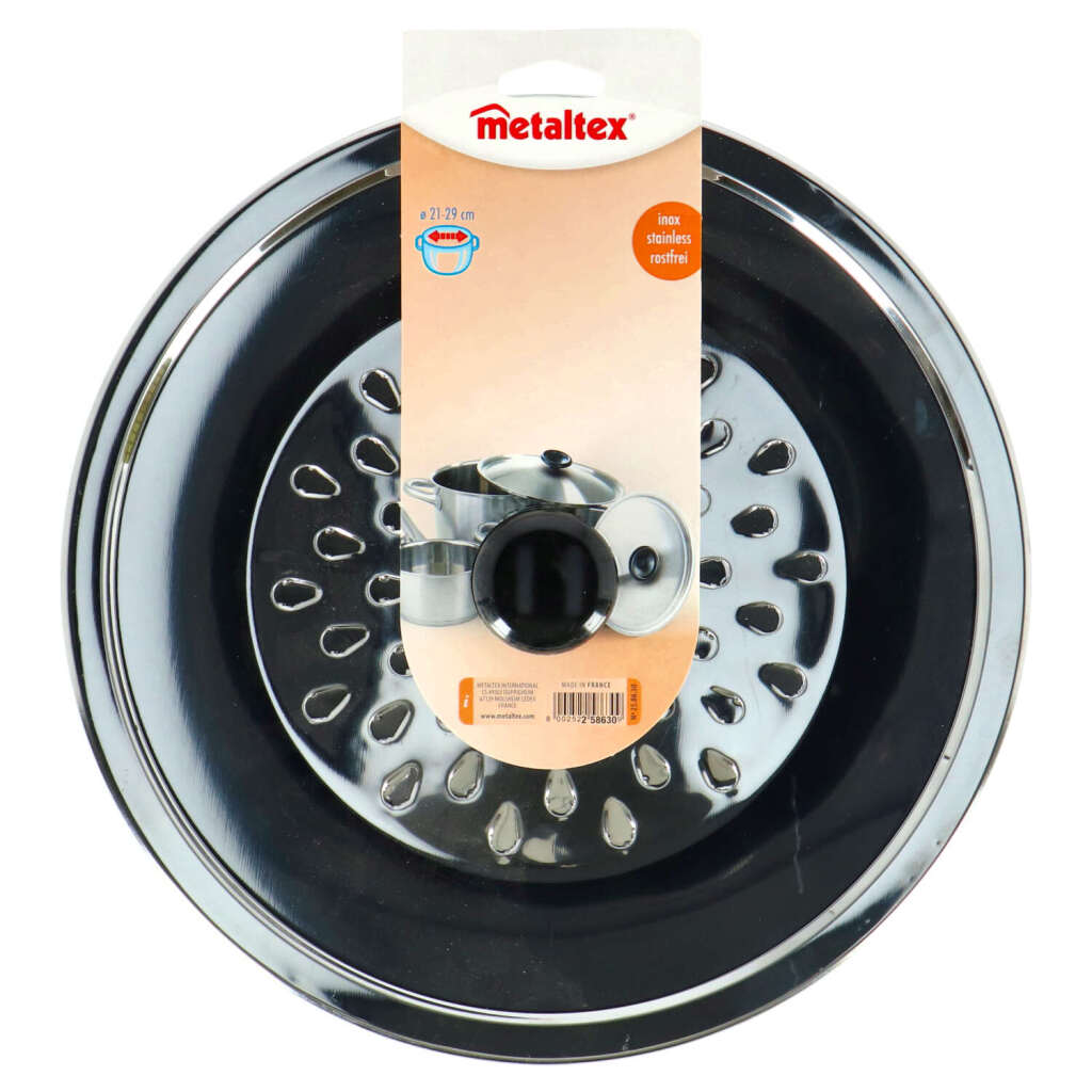 Metaltex\u0020Anti\u0020Spatdeksel\u002021\u002D29\u0020cm\u0020RVS