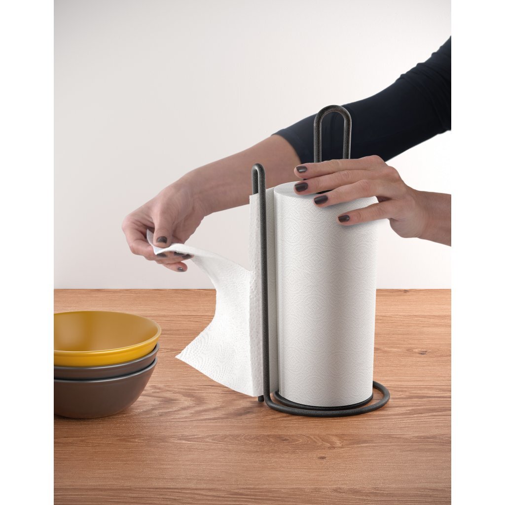 Metaltex\u0020Keukenrolhouder\u002015x32\u0020cm\u0020Zwart