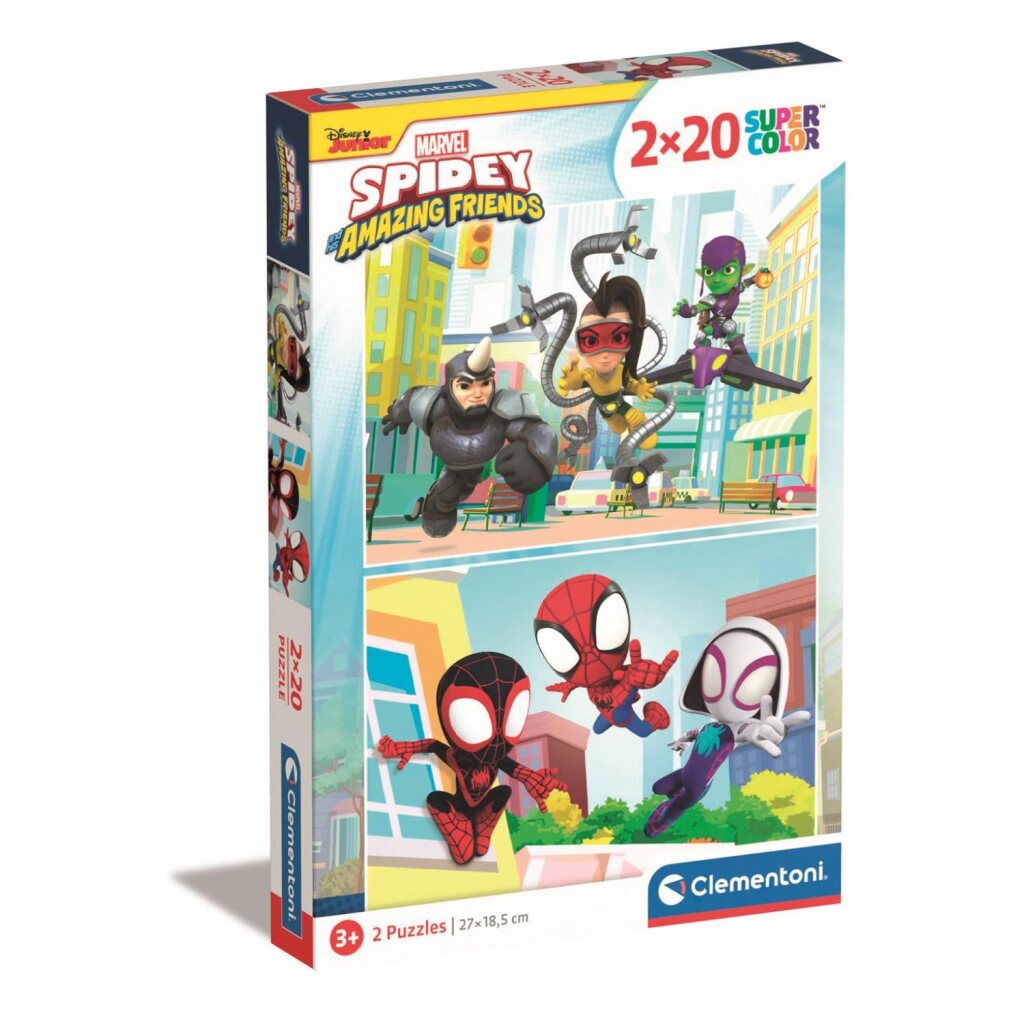 Clementoni\u0020Supercolor\u0020Puzzel\u0020Spidey\u0020and\u0020His\u0020Amazing\u0020Friends\u00202x20\u0020Stukjes
