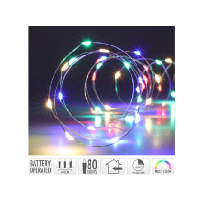 Zilverdraad\u002080led\u0020multi\u0020colour\u0020binnengebruik