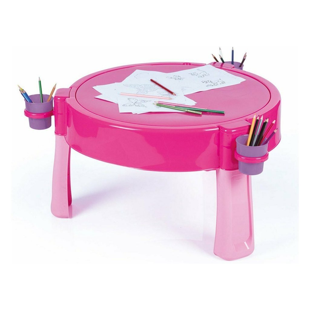 Dolu\u00202\u002Din\u002D1\u0020Watertafel\u0020\u0026amp\u003B\u0020Zandtafel\u0020met\u0020Accessoires\u0020Roze\u002098x98x77cm