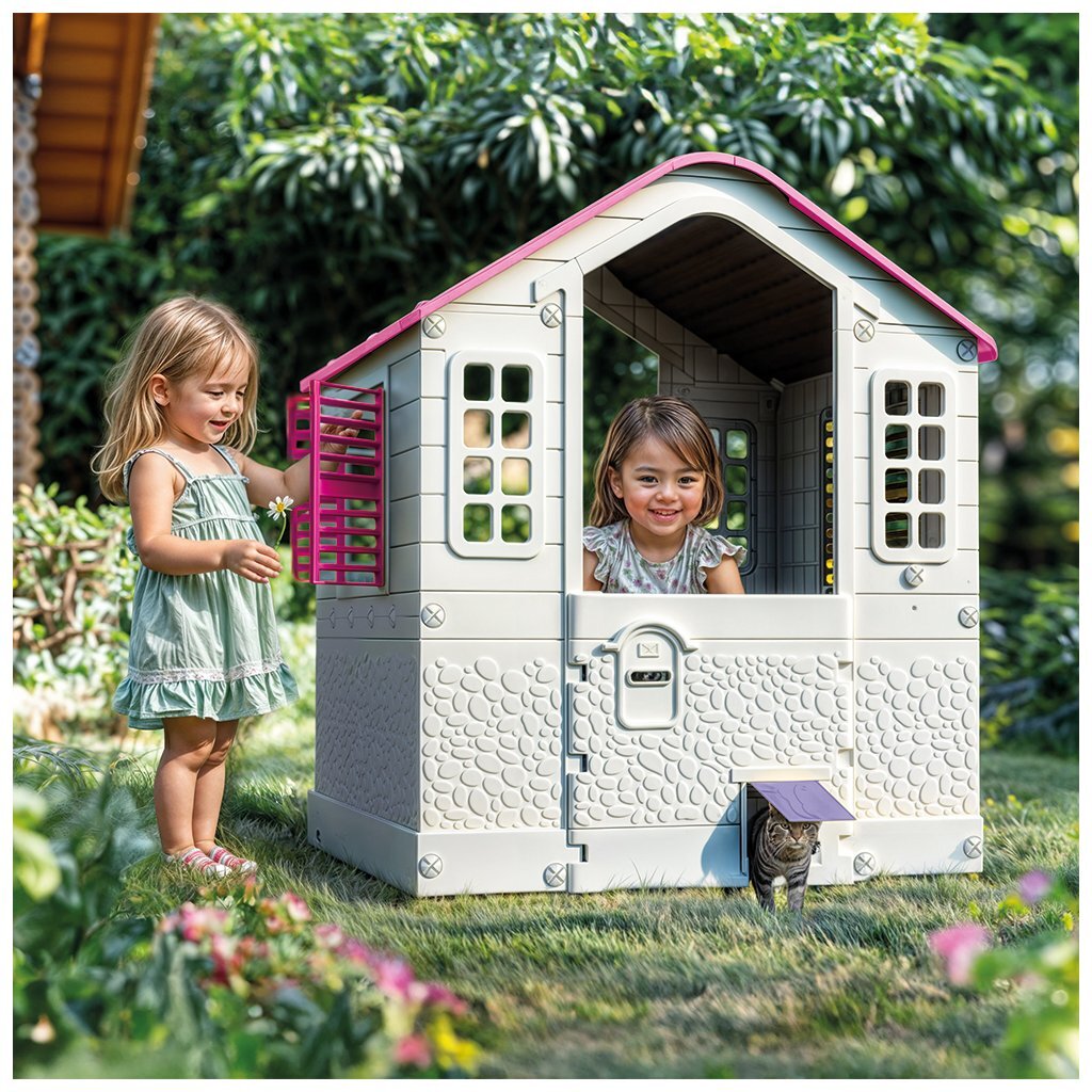 Dolu\u0020Speelhuis\u0020Wit\u002FRoze\u0020109x95x87.5cm Dolu\u0020Speelhuis\u0020Wit\u002FRoze\u0020109x95x87.5cm