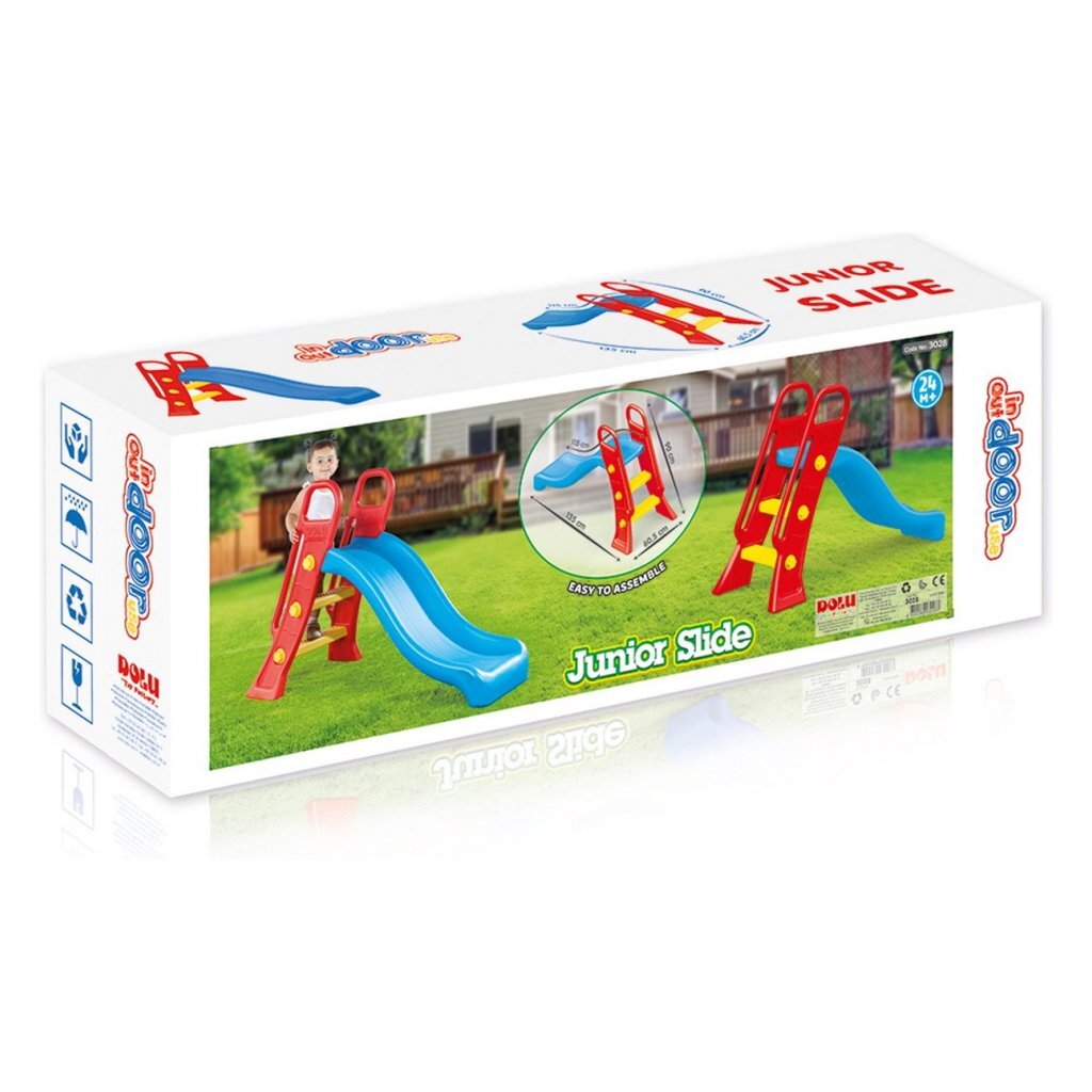 Dolu\u0020Junior\u0020Glijbaan\u002060.5x135x90cm\u0020Blauw\u002FRood