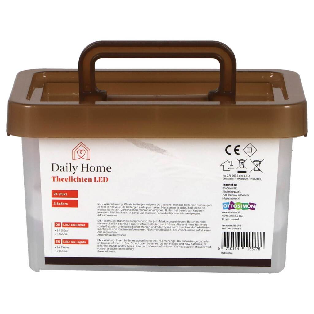 Daily\u0020Home\u0020LED\u0020Theelichten\u00203.8\u0020cm\u002024\u0020Stuks\u0020Wit