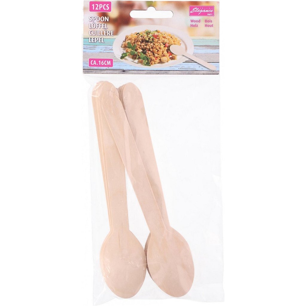 Cuisine\u0020Elegance\u0020Houten\u0020Lepels\u002016\u0020cm\u002012\u0020Stuks Cuisine\u0020Elegance\u0020Houten\u0020Lepels\u002016\u0020cm\u002012\u0020Stuks