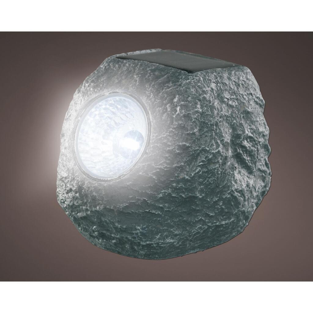 Solarlamp\u0020Steen\u0020Grijs\u002FPolyresin