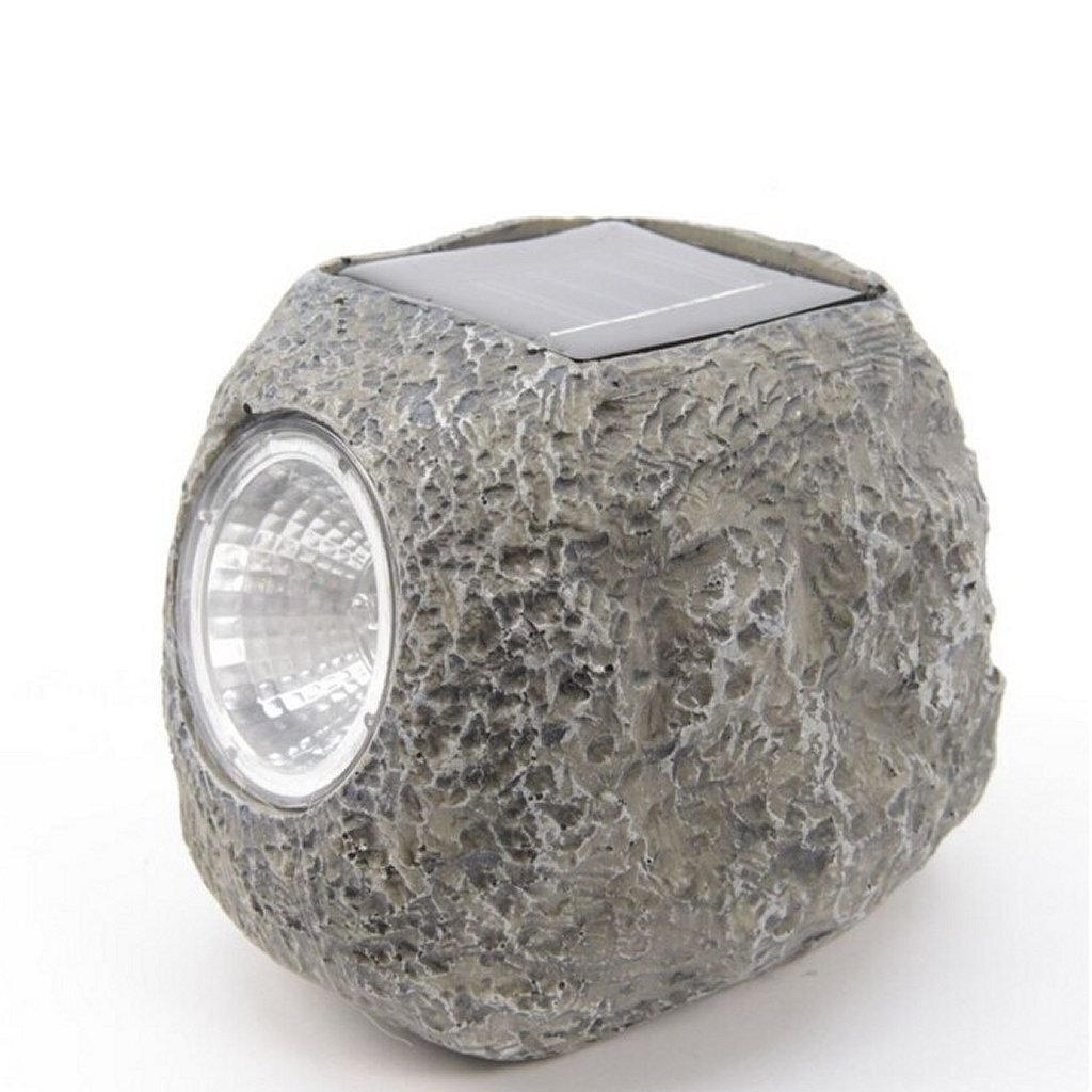 Solarlamp\u0020Steen\u0020Grijs\u002FPolyresin