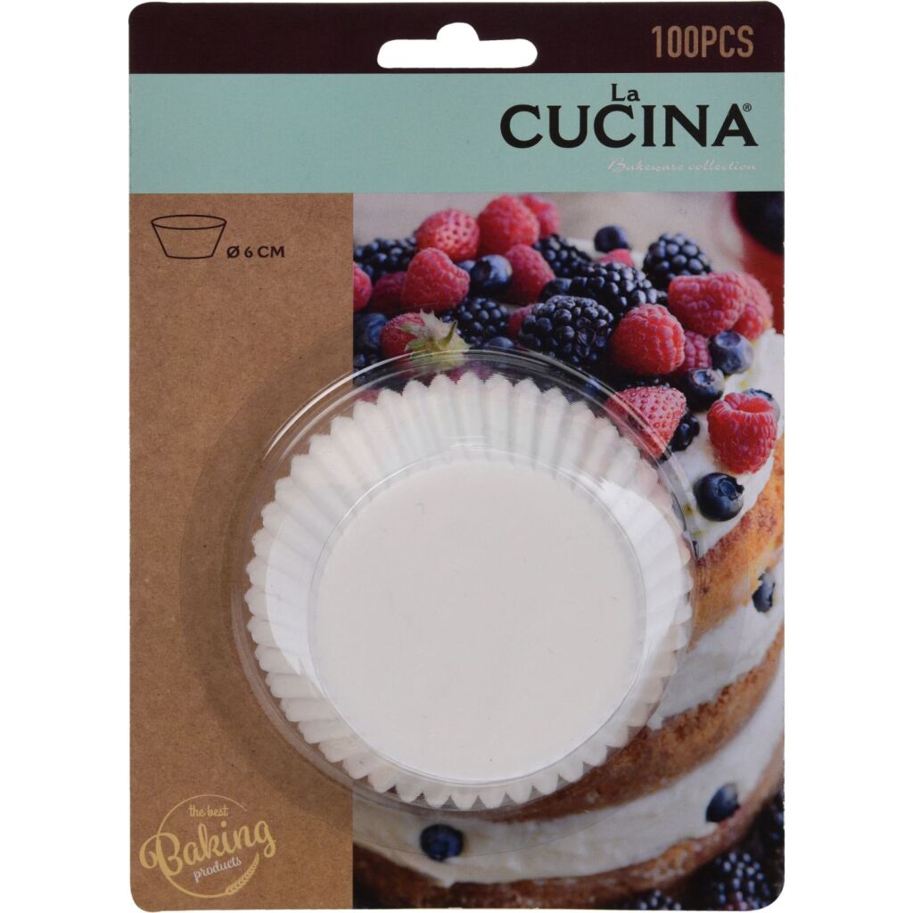 La\u0020Cucina\u0020Papieren\u0020Muffinvormpjes\u00206\u0020cm\u0020100\u0020Stuks\u0020Wit