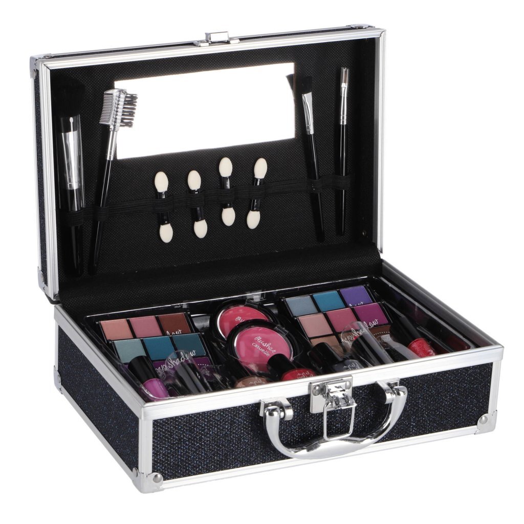 Casuelle\u0020Aluminium\u0020Make\u002DUp\u0020Koffer\u0020Donkerblauw\u002FGlitter
