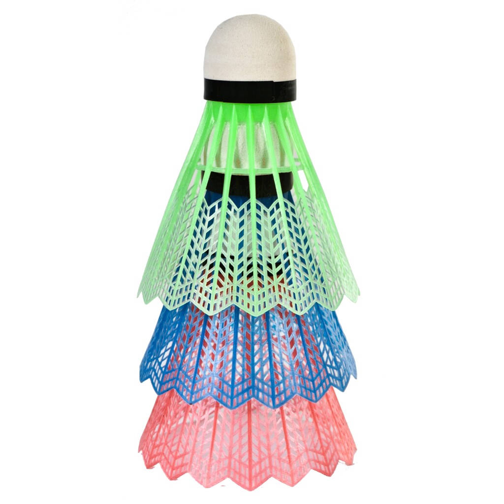 SportX\u0020Shuttles\u0020in\u0020Koker\u00203\u0020Stuks\u0020Rood\u002FGroen\u002FBlauw