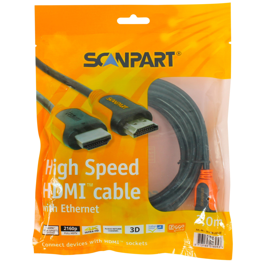 Scanpart\u0020HDMI\u0020Kabel\u0020Oranje\u00203m Scanpart\u0020HDMI\u0020Kabel\u0020Oranje\u00203m