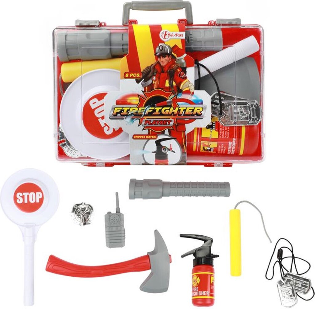 Toi\u0020Toys\u0020Fire\u0020Fighter\u0020Brandweerkoffer\u0020met\u0020Accessoires\u002025x16x6cm