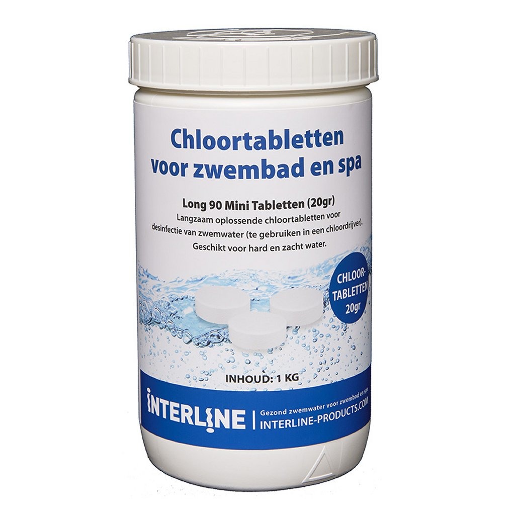 Interline\u0020Zwembad\u002020\u0020Grams\u0020Chloortabletten\u00201\u0020kg