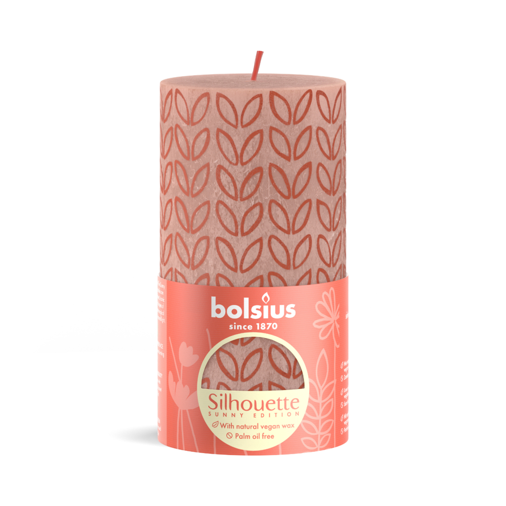 Geen\u0020Merk\u0020Bolsius\u0020Stompkaars\u0020Silhouette\u0020Misty\u0020Pink\u0020Met\u0020Print\u0020130x68\u0020Mm