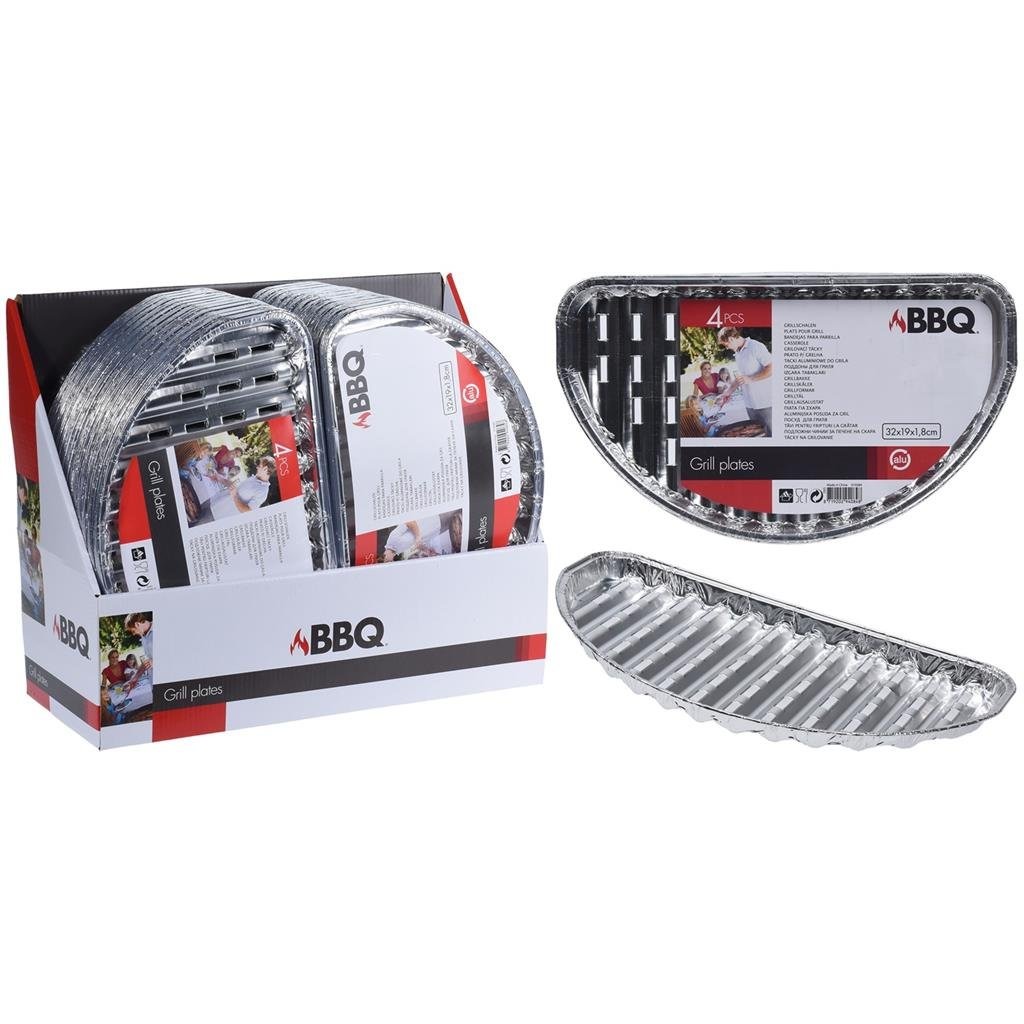 Aluminium\u0020Grillschalen\u0020Set\u00204\u0020Stuks