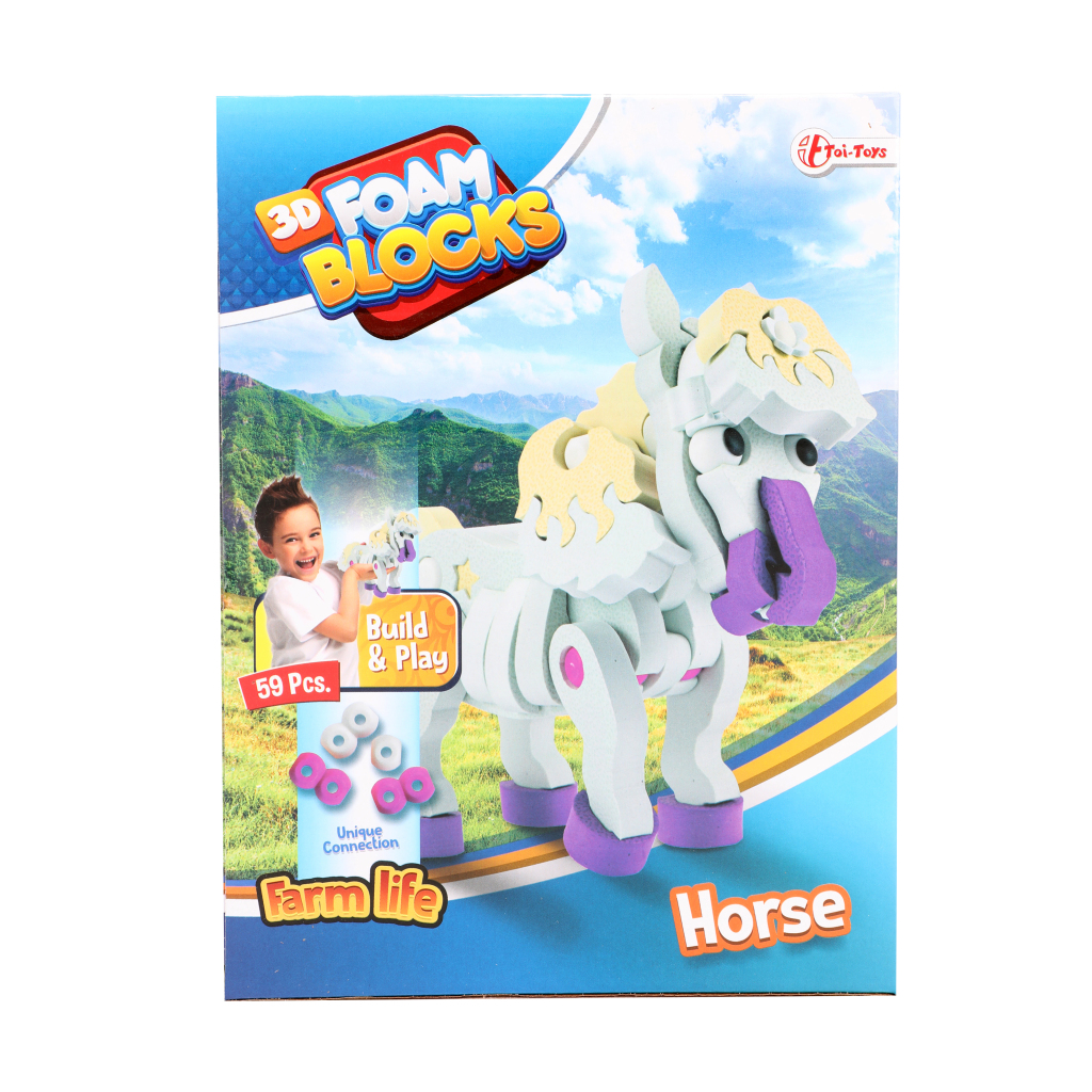 Toi\u002DToys\u00203D\u0020Puzzel\u0020Constuksructiefoam\u0020Paard\u0020Diy\u0020Set\u0020S