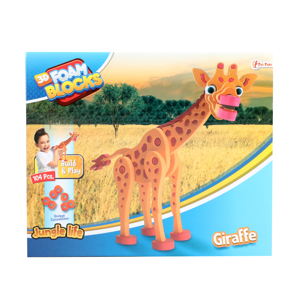 Toi\u002DToys\u00203D\u0020Puzzel\u0020Giraffe\u0020Junior\u002031,5\u0020Cm\u0020Foam\u0020Oranje\u0020104\u002Ddelig