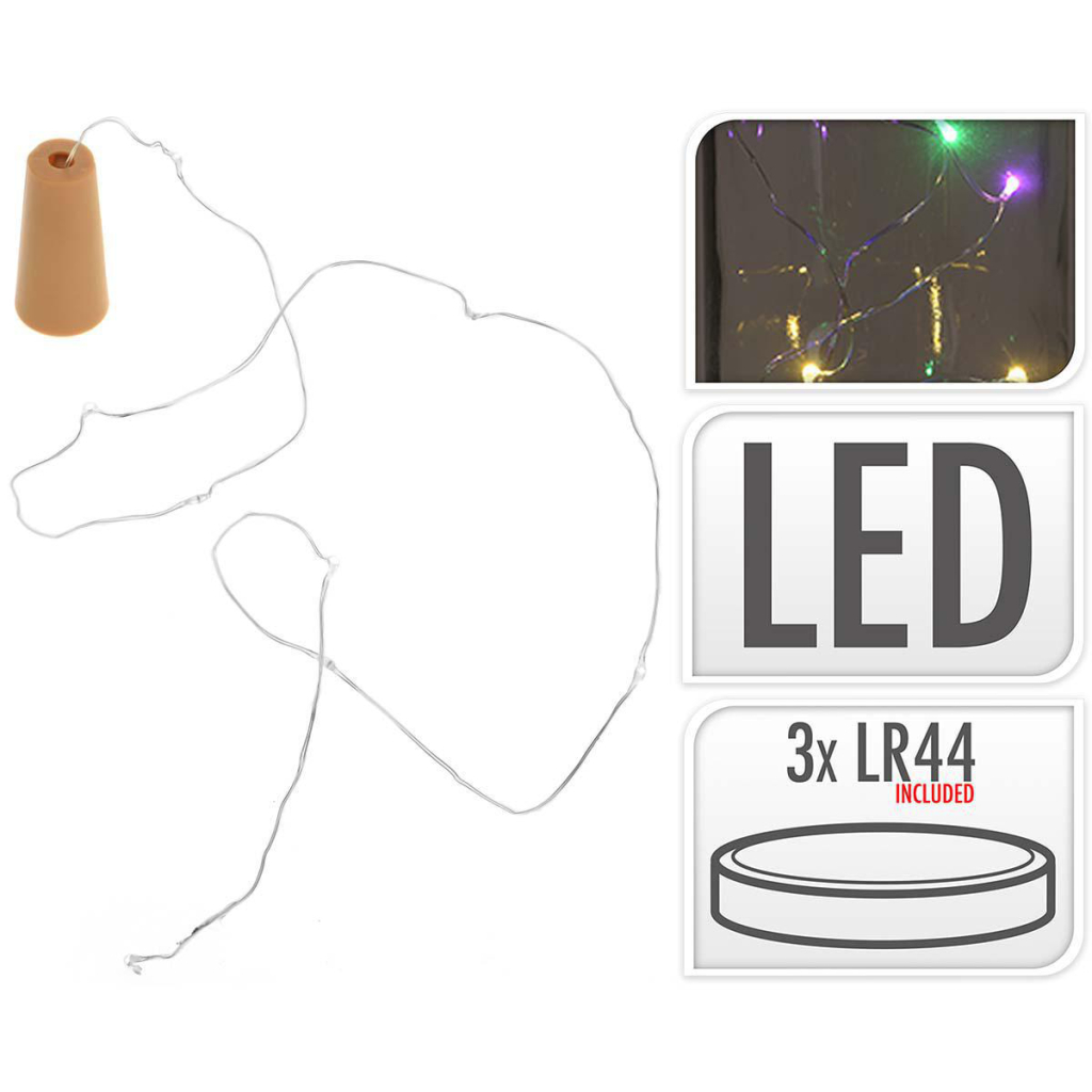 S.I.A.\u0020Flessenstop\u0020Lichtsnoer\u0020met\u00208\u0020Multicolor\u0020LED\u0020Lampjes\u0020IP44