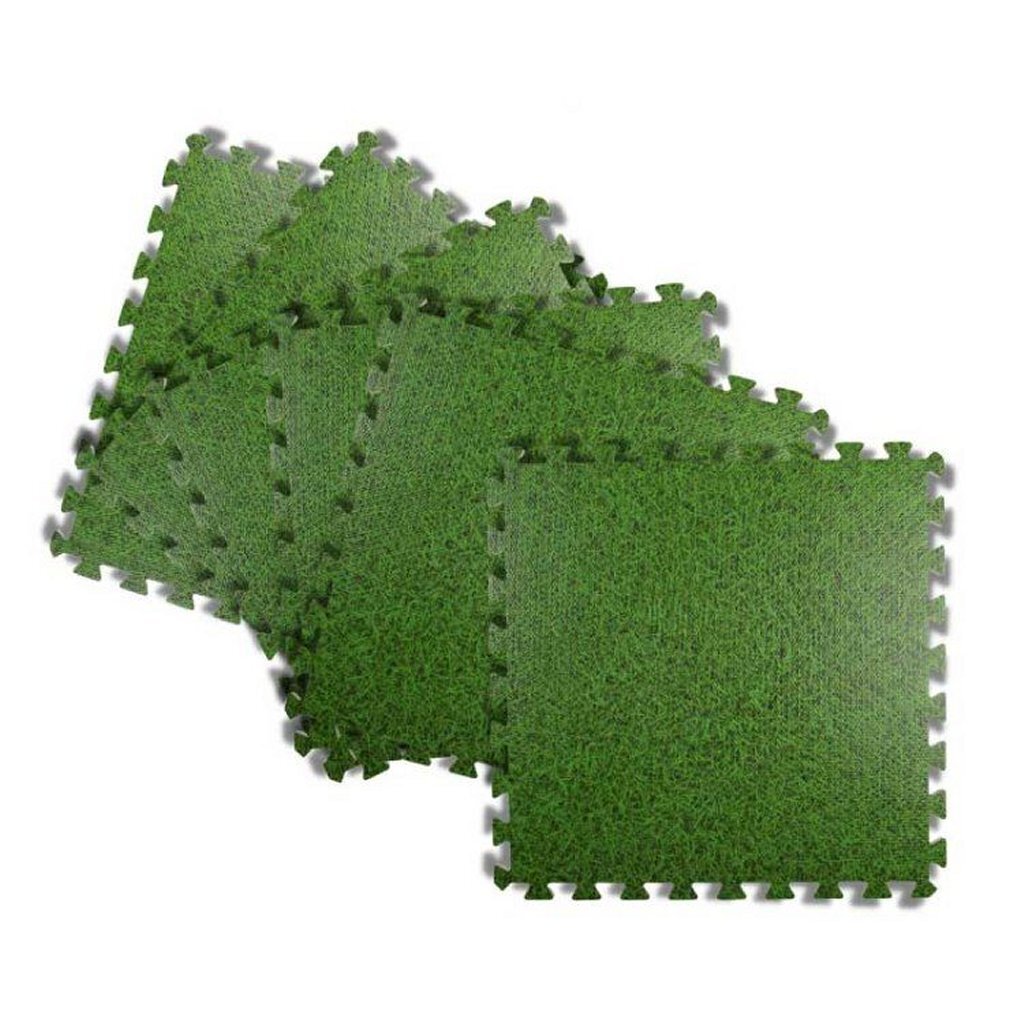 Vloermat\u0020Tegels\u002040x40x10\u0020cm\u0020Grasprint\u00206\u0020Stuks\u0020Groen