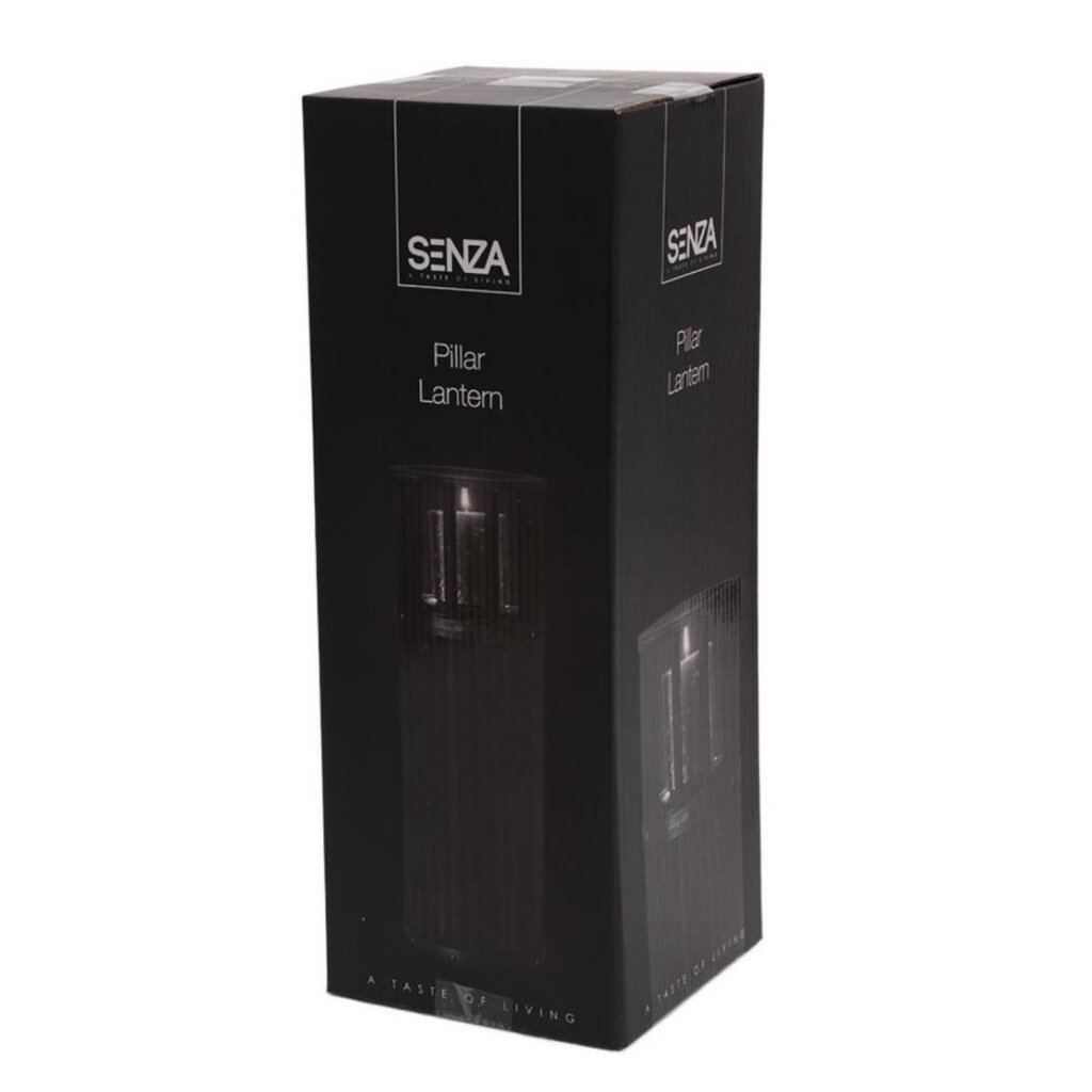 Senza\u0020Windlicht\u0020Pilaar\u002040\u0020cm\u0020Zwart\u002FHout