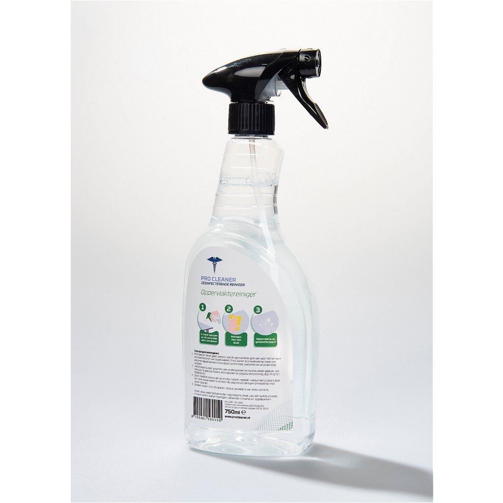 Pro\u0020Cleaner\u0020Desinfecterende\u0020Oppervlaktereiniger\u0020750\u0020ml\u0020Doos\u002010\u0020Stuks