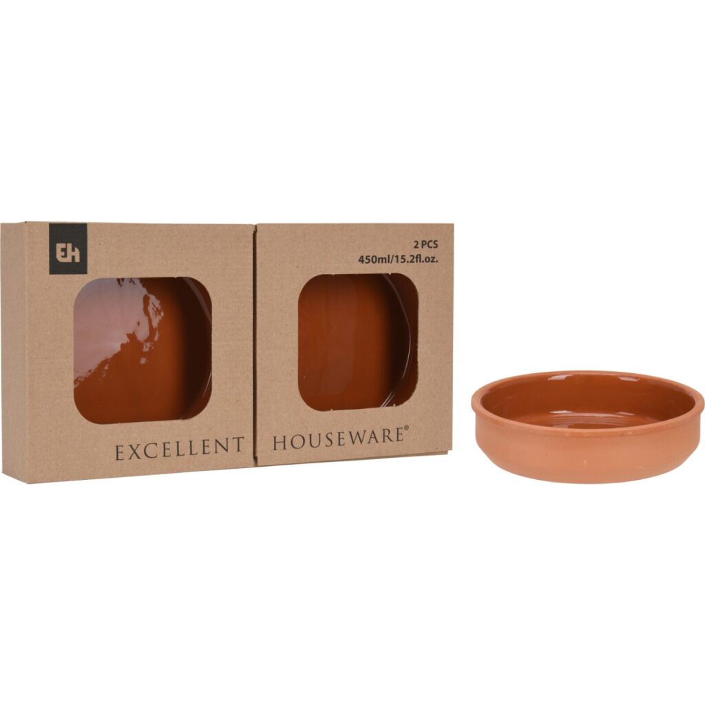 Excellent\u0020Houseware\u0020Terracotta\u0020Tapasschalen\u00202\u0020Stuks