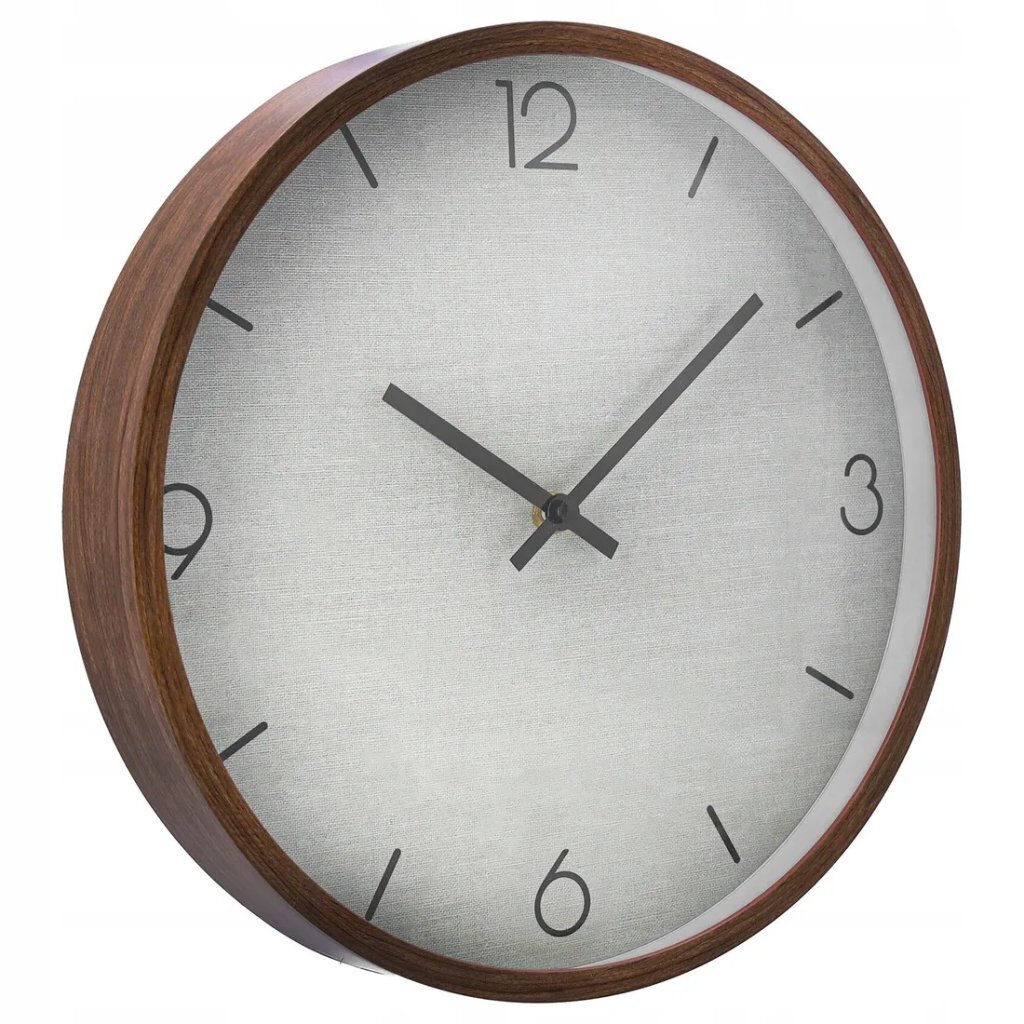 Analoge\u0020Wandklok\u002030\u0020cm\u0020Houtlook\u002FWit