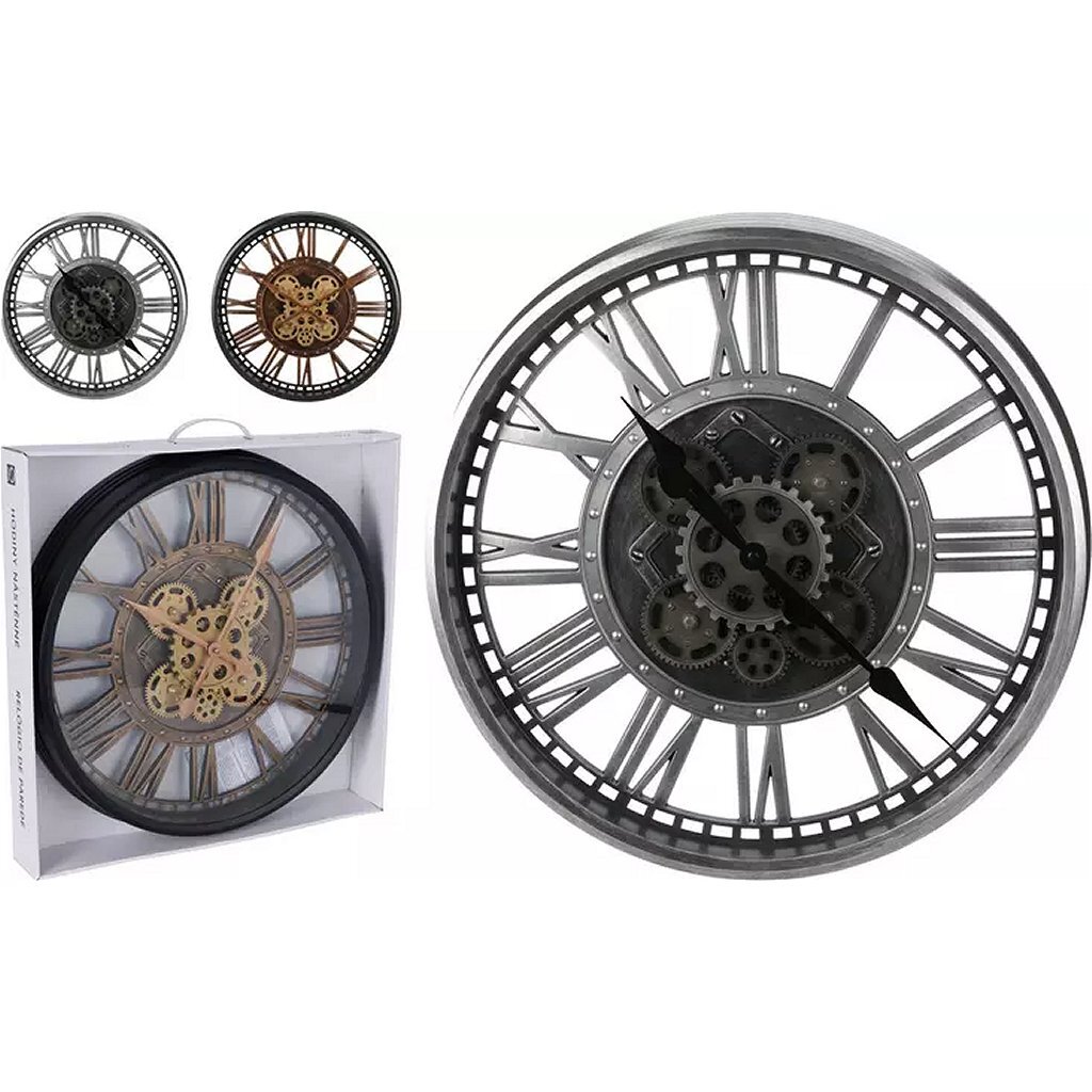 Analoge\u0020Wandklok\u0020met\u0020Roterend\u0020Uurwerk\u002050\u0020cm
