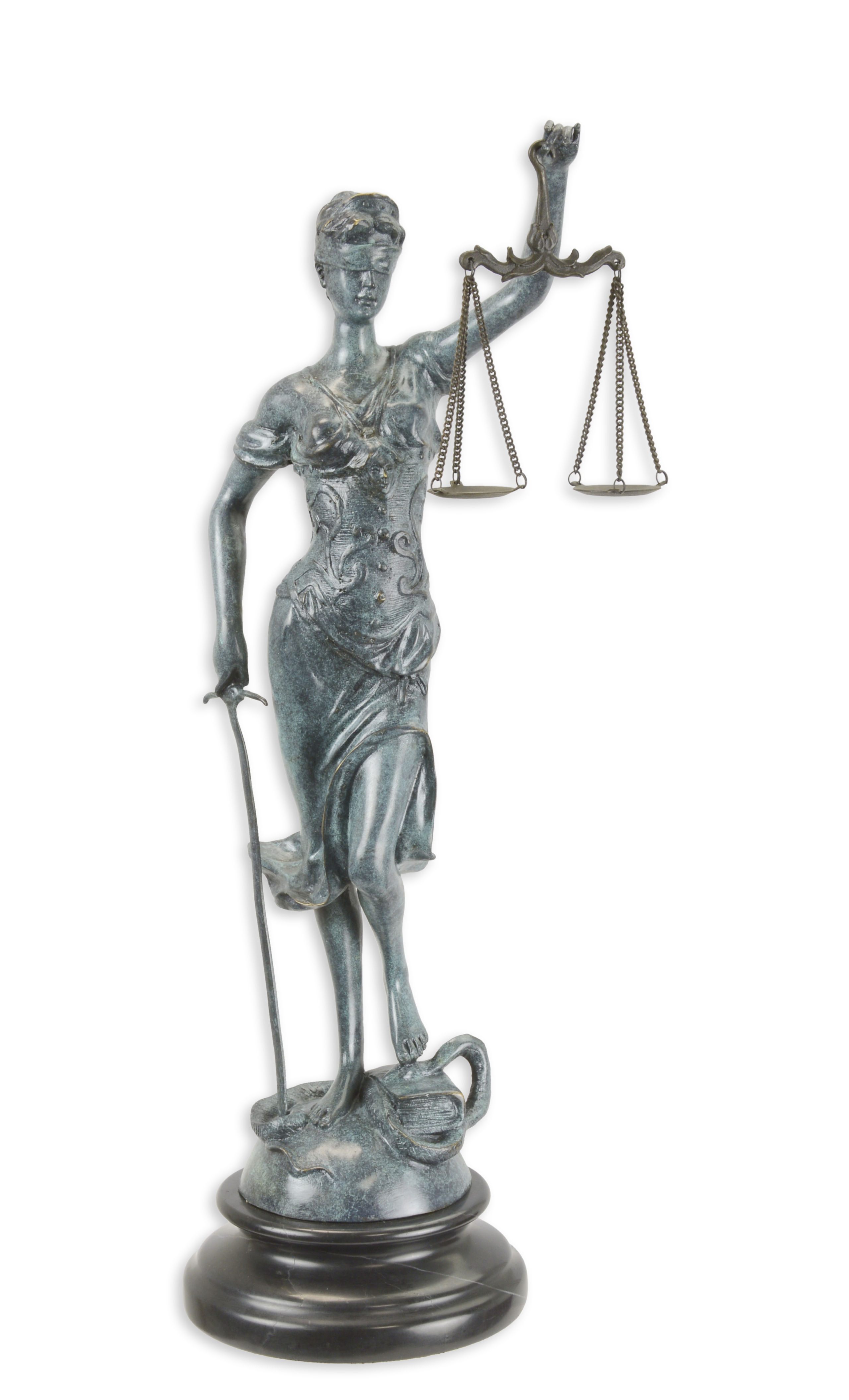 BRONZEN\u0020BEELD\u0020VAN\u0020VROUWE\u0020JUSTITIA\u0020MET\u0020GROENE\u0020AFWERKING