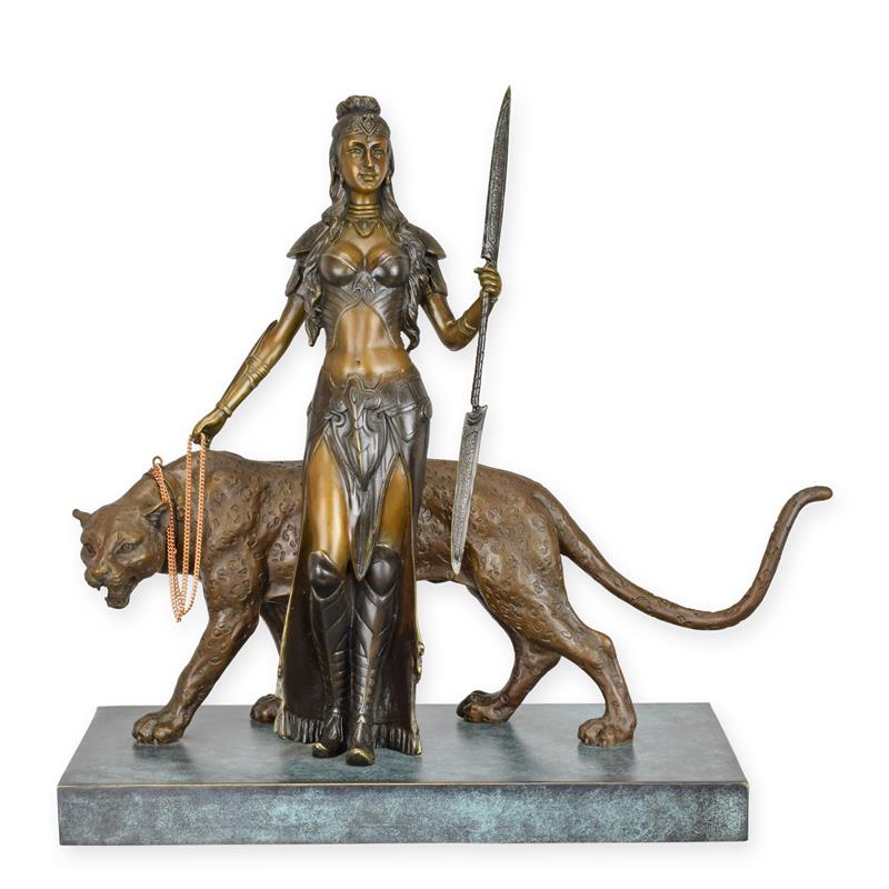 A\u0020BRONZE\u0020SCULPTURE\u0020OF\u0020A\u0020WOMAN\u0020WITH\u0020A\u0020TIGER