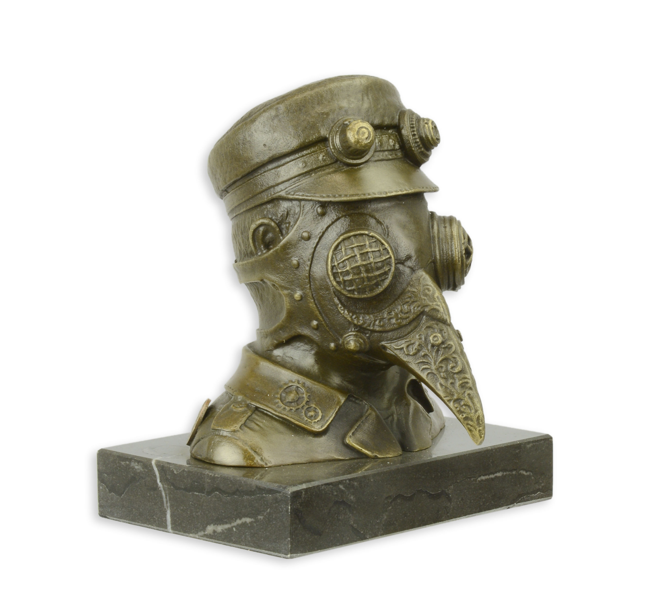 Bronzen\u0020steampunk\u0020beeld\u0020van\u0020de\u0020pestdokter