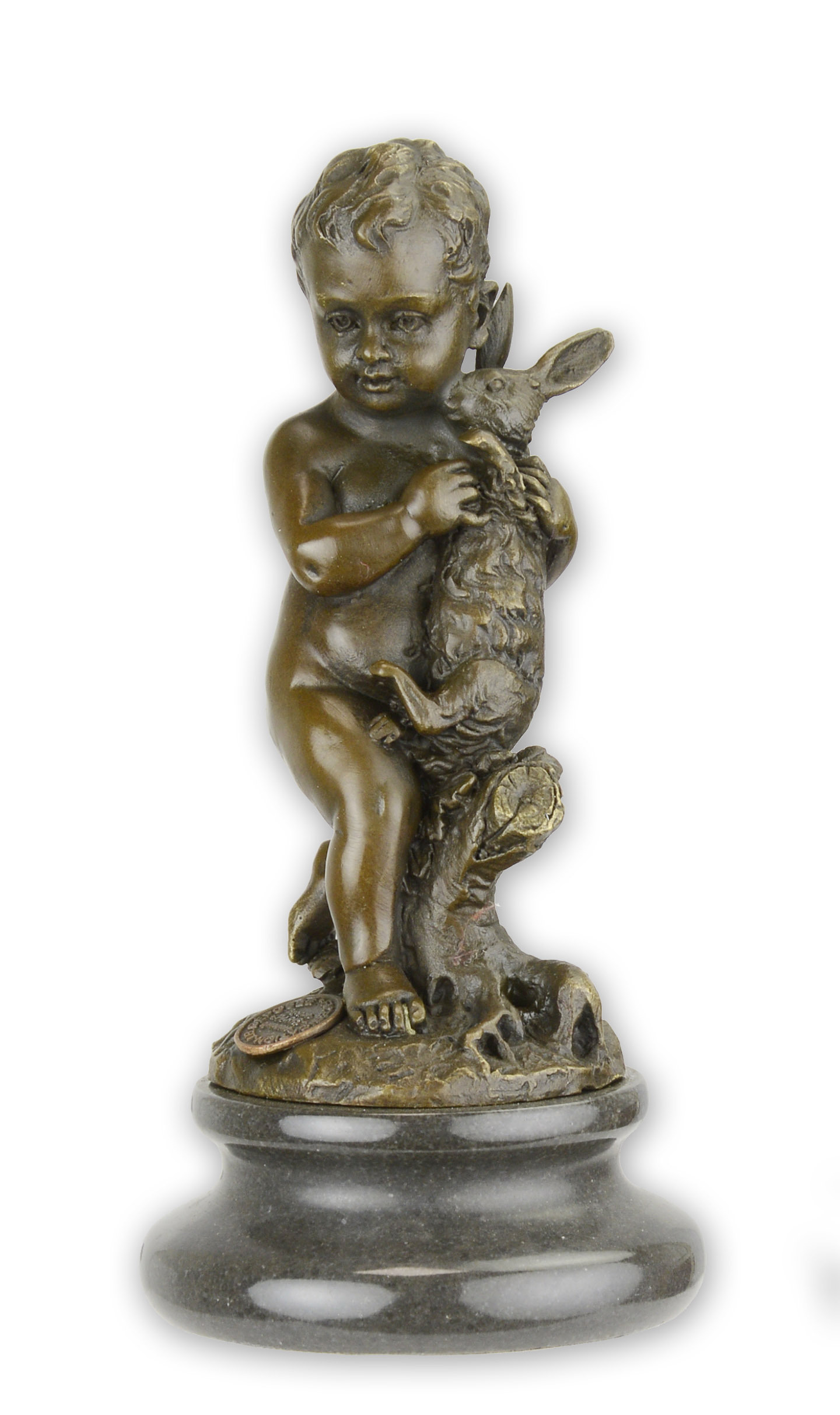Bronzen\u0020beeld\u0020van\u0020een\u0020jongen\u0020met\u0020konijn