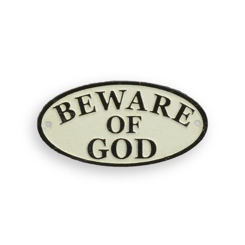 A\u0020CAST\u0020IRON\u0020\u0022BEWARE\u0020OF\u0020GOD\u0022\u0020PLAQUE
