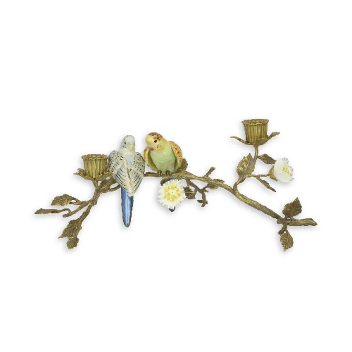 A\u0020BRASS\u0020CANDLE\u0020STAND\u0020MOUNTED\u0020WITH\u0020PORCELAIN\u0020BIRDS