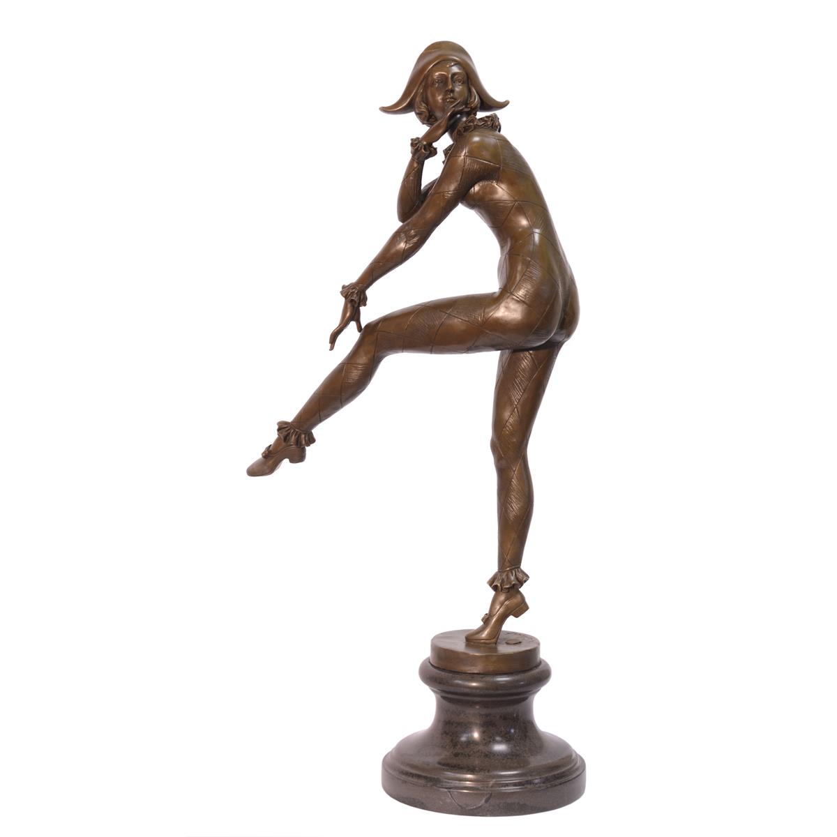 BRONZEN\u0020SCULPTUUR\u0020VAN\u0020EEN\u0020HARLEKIJN
