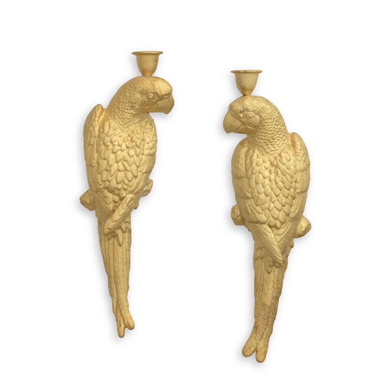 A\u0020PAIR\u0020OF\u0020CAST\u0020IRON\u0020GOLD\u0020MACAW