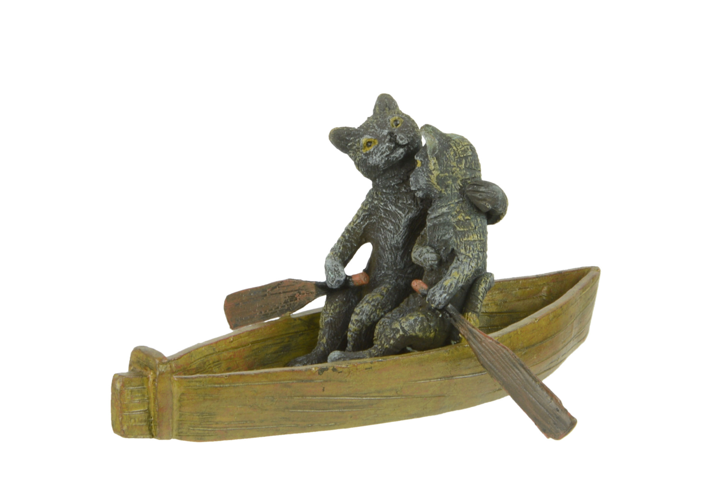 A\u0020BRONZE\u0020SCULPTURE\u0020OF\u00202\u0020CATS\u0020IN\u0020A\u0020ROWING\u0020BOAT