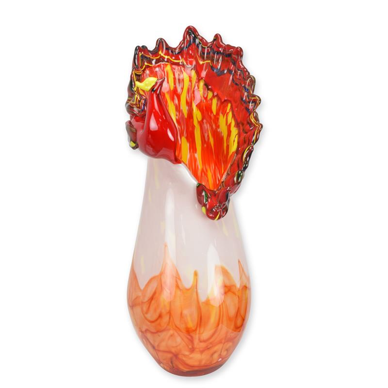 A\u0020MURANO\u0020STYLE\u0020GLASS\u0020VASE\u0020WITH\u0020PEACOCK
