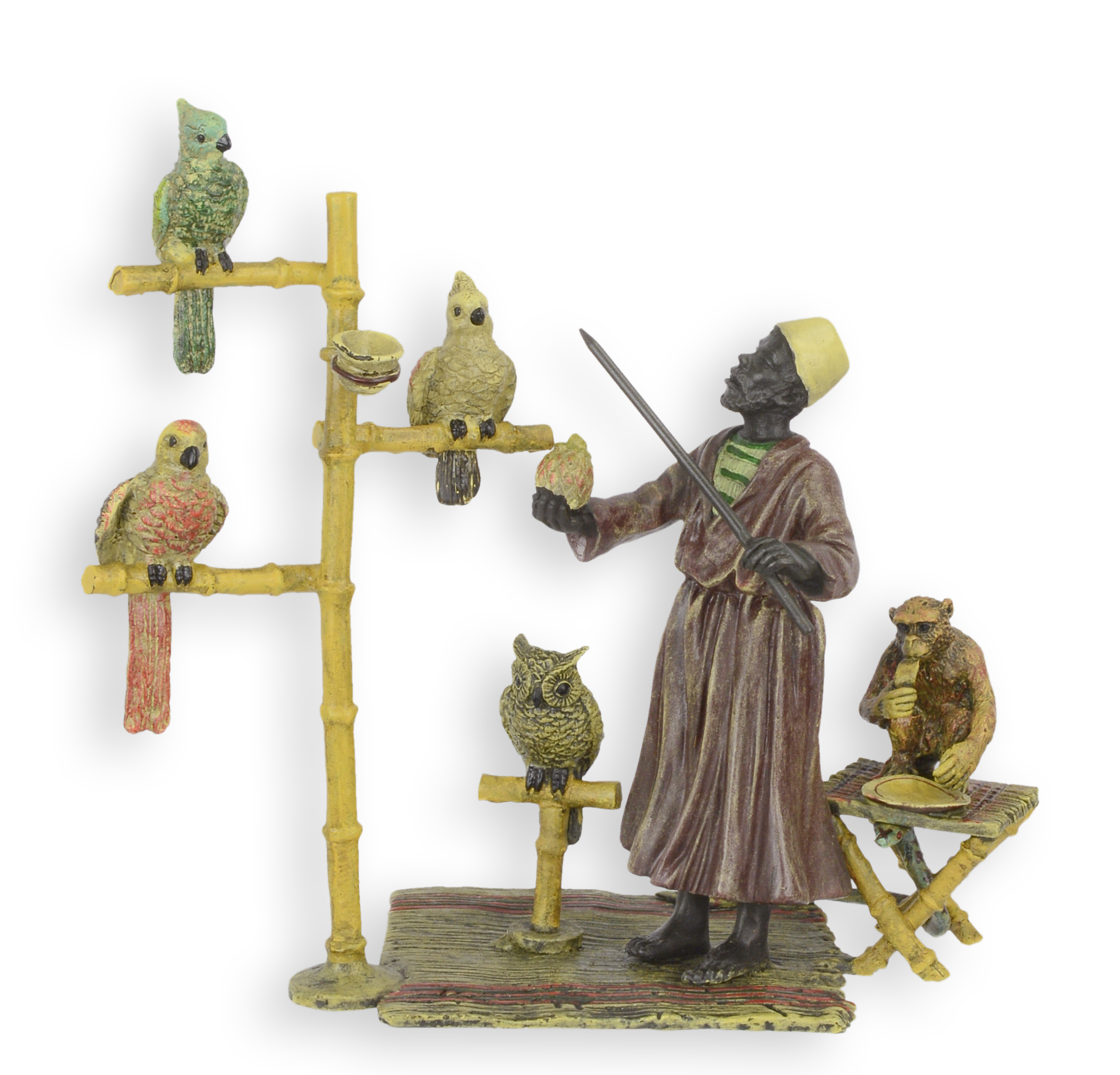 A\u0020BRONZE\u0020SCULPTURE\u0020OF\u0020A\u0020PARROT\u0020TRAINER