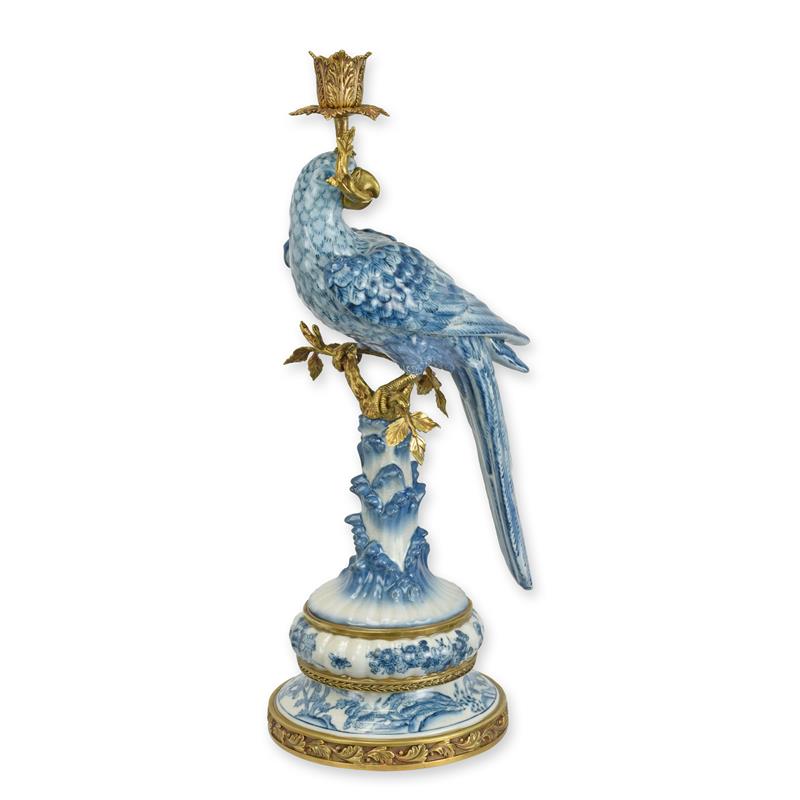 A\u0020BRONZE\u0020MOUNTED\u0020PORCELAIN\u0020PARROT\u0020CANDLE\u0020HOLDER