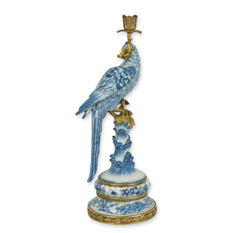 A\u0020BRONZE\u0020MOUNTED\u0020PORCELAIN\u0020PARROT\u0020CANDLE\u0020HOLDER