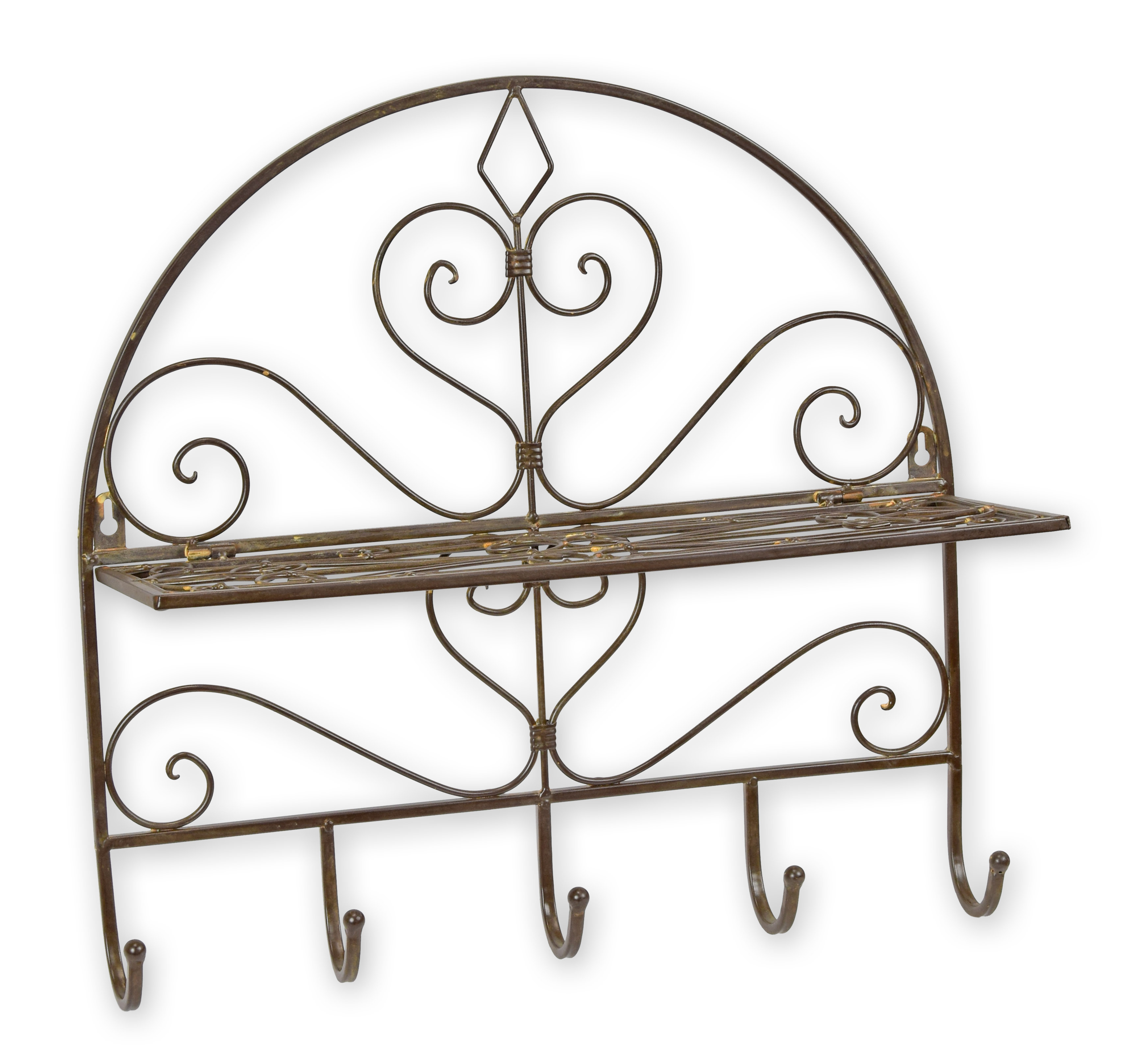 AN\u0020WALL\u0020MOUNT\u0020IRON\u0020FOLDABLE\u0020SHELF\u0020WITH\u0020HOOKS,\u0020BROWN