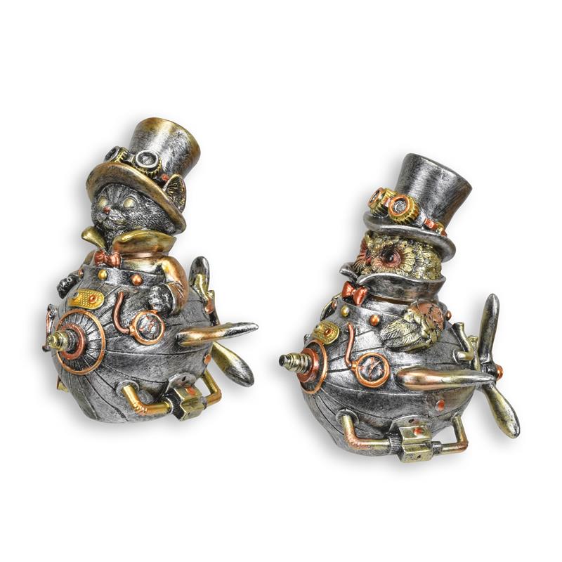 A\u0020PAIR\u0020OF\u0020RESIN\u0020STEAMPUNK\u0020FIGURINES\u0020OF\u0020AN\u0020OWL\u0020AND\u0020A\u0020CAT