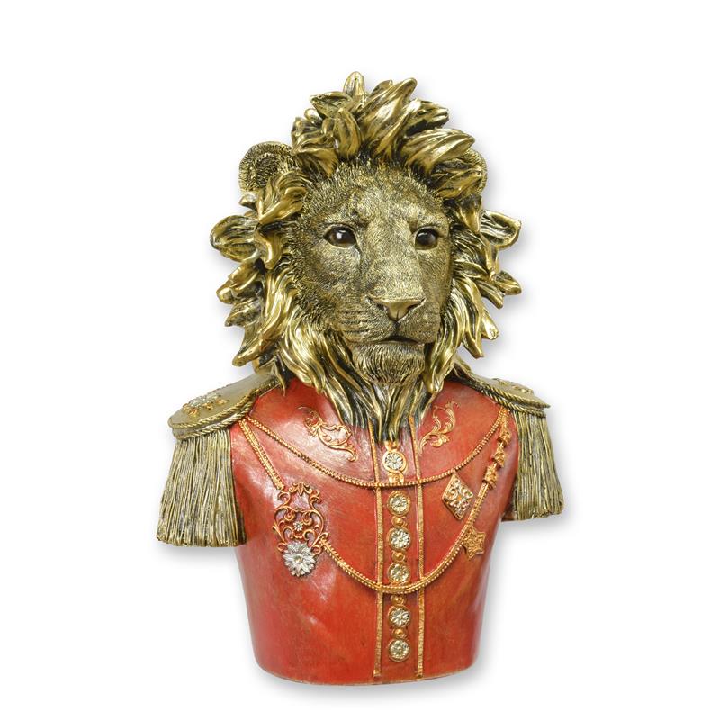 A\u0020RESIN\u0020BUST\u0020OF\u0020A\u0020DRESSED\u0020LION