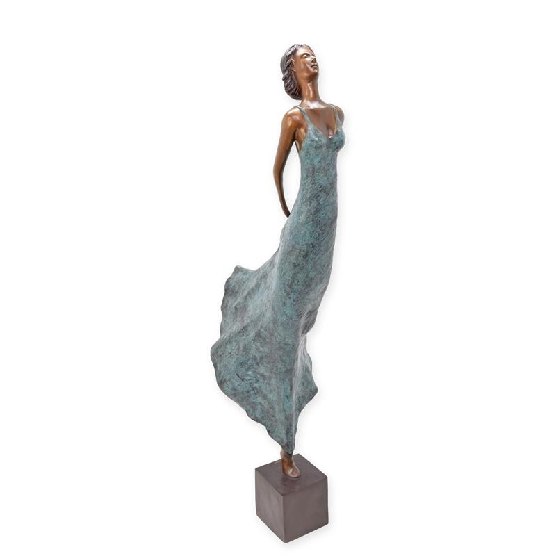 A\u0020MODERNIST\u0020BRONZE\u0020SCULPTURE\u0020OF\u0020A\u0020WOMAN\u0020IN\u0020GREEN\u0020DRESS