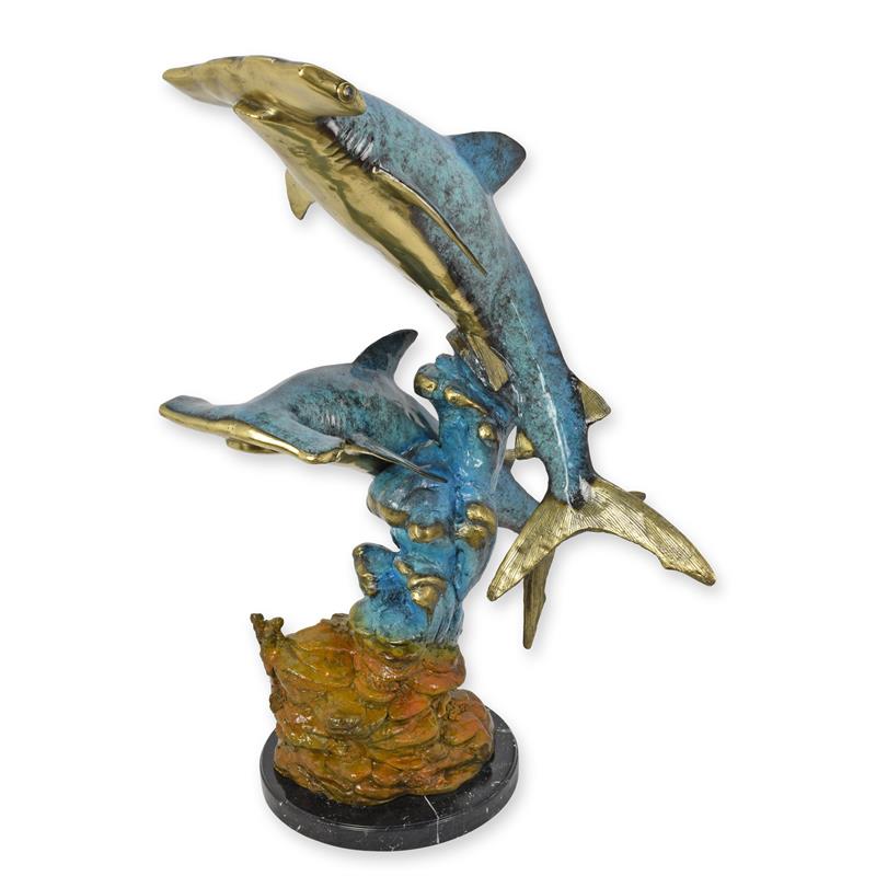 A\u0020BRONZE\u0020SCULPTURE\u0020OF\u0020A\u0020PAIR\u0020OF\u0020HAMMERHEAD\u0020SHARKS