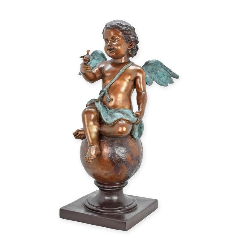 A\u0020BRONZE\u0020SCULPTURE\u0020CUPID\u0020SITTING\u0020ON\u0020BALL\u0020WITH\u0020BIRD