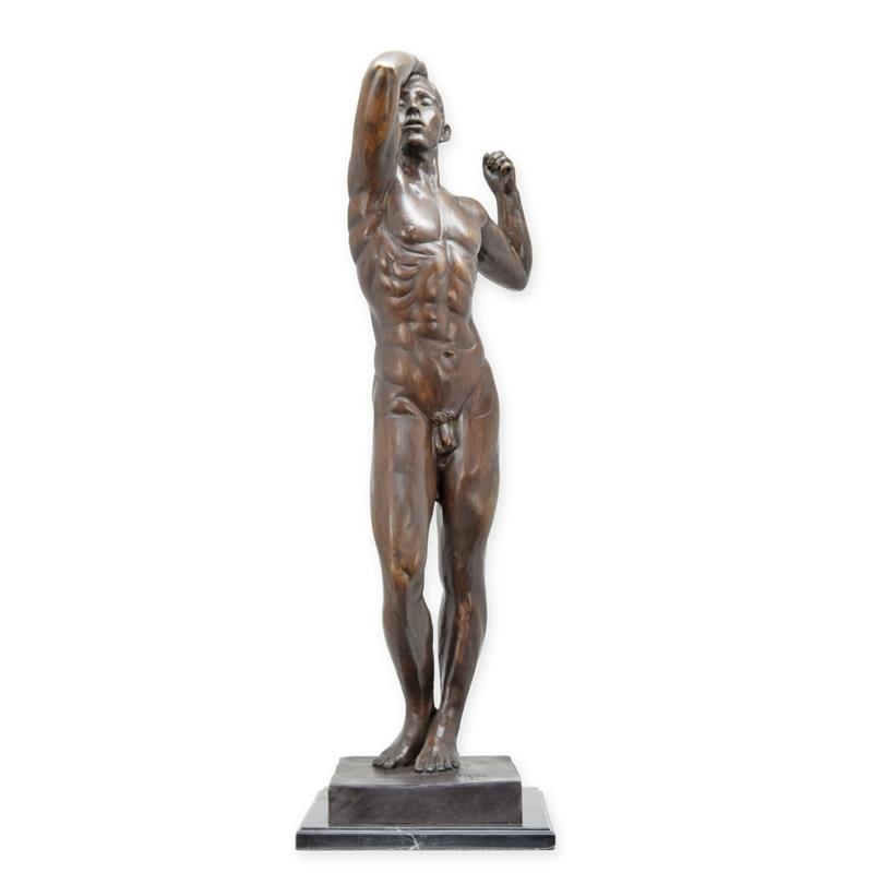 Bronzen\u0020beeld\u0020van\u0020Adam\u0020hoogte\u002091\u0020cm