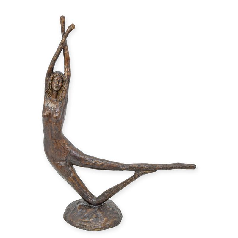 Modernistische\u0020bronzen\u0020sculptuur\u0020van\u0020een\u0020danseres